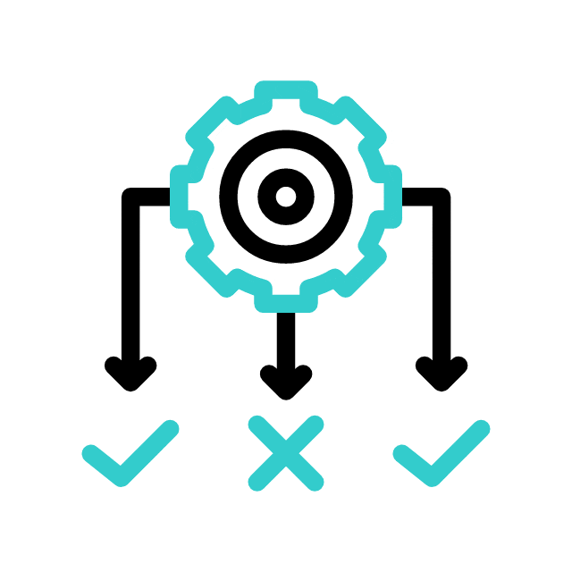 Icono valoración de resultados y mejora continua