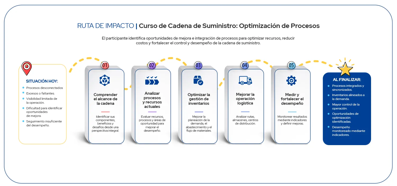 Ruta de Impacto Curso de Cadena de Suministro: Optimización de Procesos
